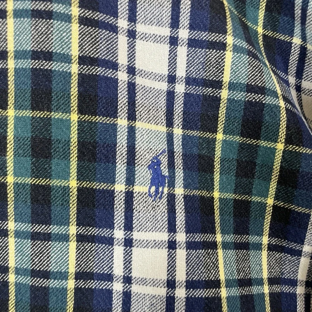 Ralph Lauren Blake Heavyweight Cotton Flannel Men XL Plaid 90s Button Down Shirt